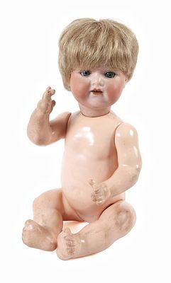 Armand Marseille Porzellankopfpuppe. Armand Marseille Porzellankopfpuppe Charakterm&auml;dchen, um 
