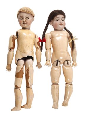 Zwei gro&szlig;e Armand Marseille Porzellankopfpuppen. Zwei gro&szlig;e Armand Marseille 