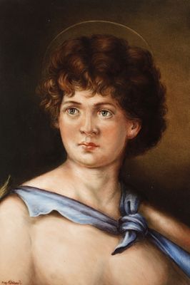 KPM Berlin Bildplatte "Johannes der T&auml;ufer". KPM Berlin Bildplatte "Johannes der 