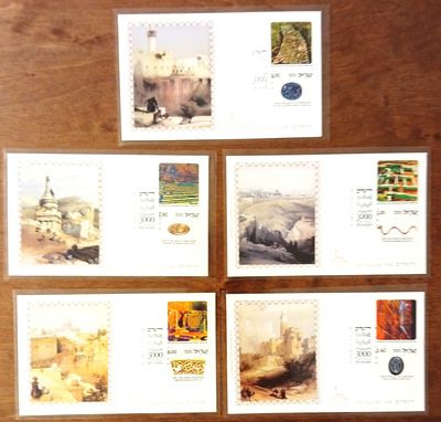 ישראל -מעטפות יום ראשון ירושלים 3000 
1976 - סט של 5 