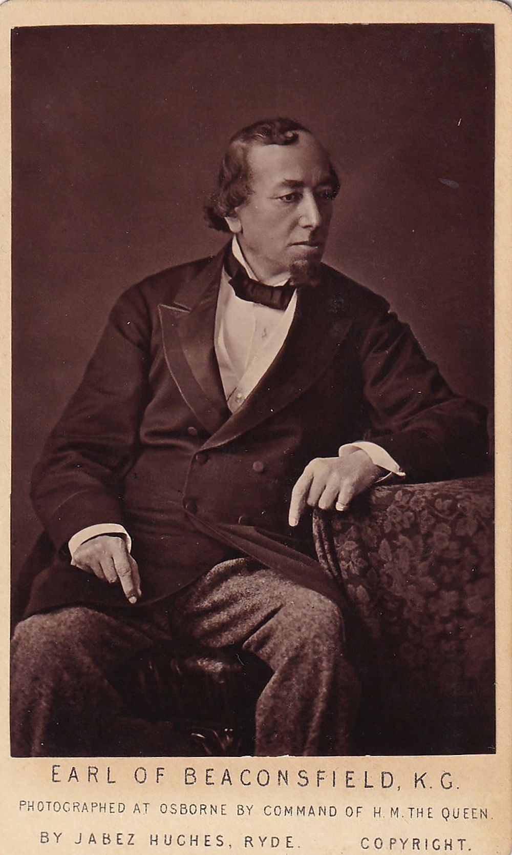 Benjamin Disraeli – Original Photograph by Jabez Hughes, Taken at Osborne by Command of Queen 