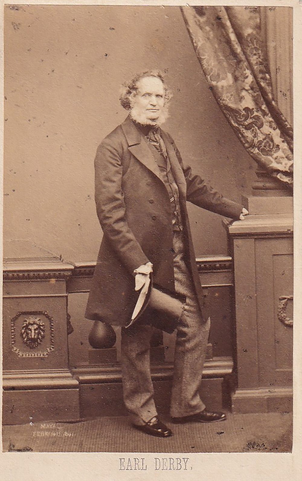 Edward Smith-Stanley, 14th Earl of Derby – British Prime Minister – Albumen CDV by J. E. Mayall 