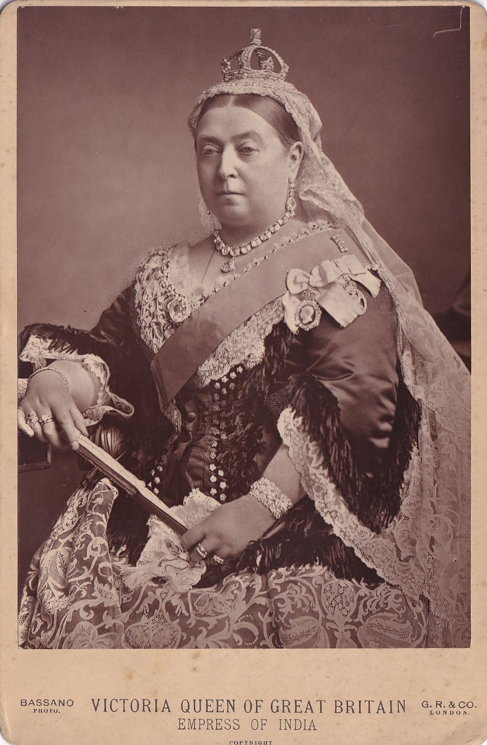 Queen Victoria (1819–1901) – Large Official Golden Jubilee Portrait Wearing Her Small Diamond 