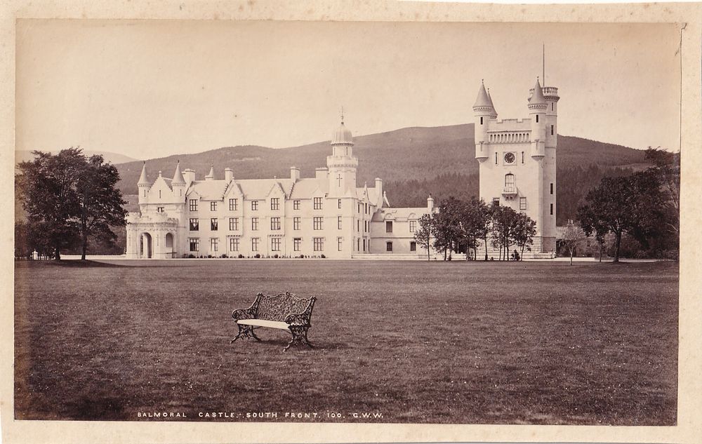 Balmoral Castle – South Front of Queen Victoria’s Scottish Residence – Large Original 