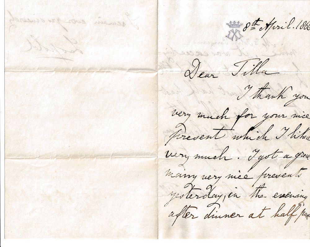 Prince Leopold, Son of Queen Victoria – Early Autograph Letter Signed at the Age of 13 – 