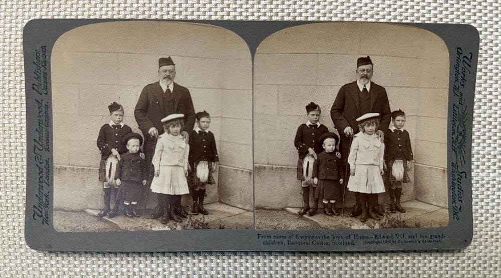 King Edward VII with Four Royal Grandchildren at Balmoral – Including the Future Edward VIII 
