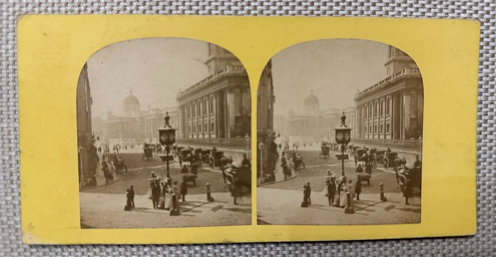 Valentine Blanchard – London, The National Gallery Seen from the Strand – Early Stereoscopic 