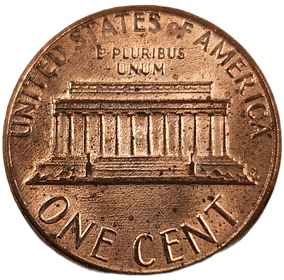 מטבע בערך 1 סנט -פני, מידיו הקדושות של הרבי. מטבע בערך נקוב של 1 סנט ארה"ב שניתן מידיו הקדושות 