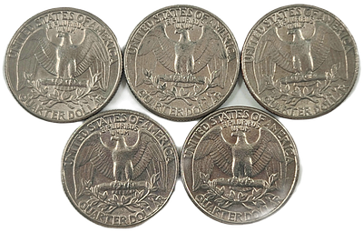 חמש מטבעות רבע דולר קוודר, ארה"ב מידו הקדושה של הרבי. מטבע בערך נקוב על סך רבע דולר (קוורטר) 