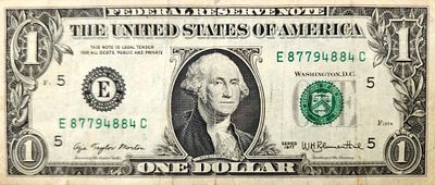 שטר של דולר אחד שהתקבל מידיו הקדושות של הרבי מליובאוויטש. 
הרבי מליובאוויטש, רבי מנחם מענדל 