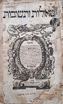 עותק מיוחס. שו"ת הב"ח. פרנקפורט דמיין, תנ"ז | 1697 מהדורה ראשונה. ספר יסוד. עותק הגאון רבי 