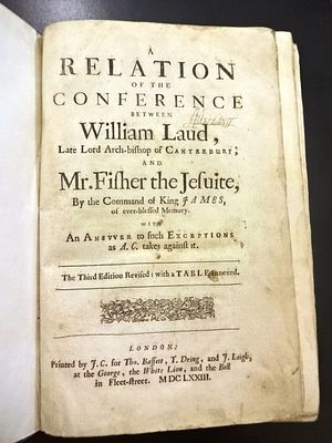 1673 [Stirling Library] English Conference Archbishop of Canterbury. “A Relation of the 