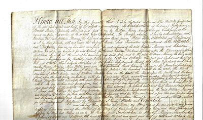 1815 English Manuscript Disposition. 1815 manuscript disposition of real estate between John 