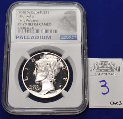 2018 West Point $25 Palladium Eagle NGC Proof 70 Ultra Cameo Early Release 
Photos Attached are 
