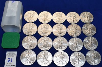 2012 Silver Eagle Treasury Roll of 20. Photos Attached are of the Actual Item(s) contained 