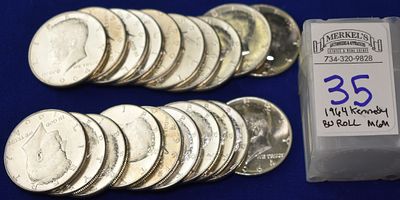 1964 Kennedy BU Roll Half Dollars 90% Silver, Photos Attached are of the Actual Item(s) 
