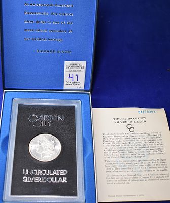 1884-CC GSA Boxed with Cert Morgan Silver Dollar, 
Photos Attached are of the Actual Item(s) 