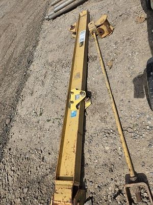 Steel I beam with trolley. This 8' steel I-beam with trolley is a handy shop, barn, or garage 