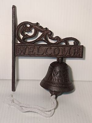 CAST IRON WELCOME DOOR BELL