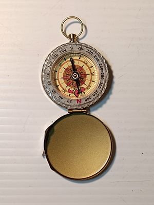 CLASSIC POCKET GLOW IN THE DARK COOPER TONED COMPASS