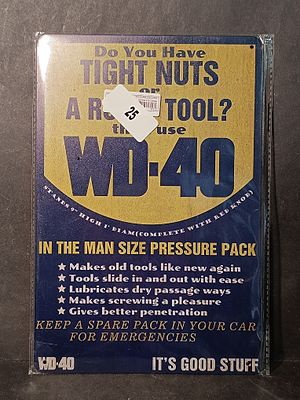 WD-40 TIN SIGN -20*30 CM