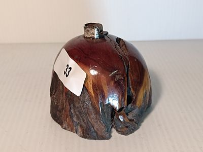 VINTAGE REDWOOD HAND CARVED LIGHTER