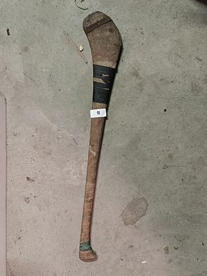 VINTAGE SIGNED WOOD HURLING STICK