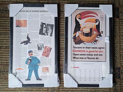 A Pair of Framed Guinness Advertising Prints - 35* 62 cm