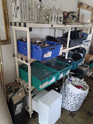 4-Tier Easy Assembly Multi-purpose Frost Proof Storage Shelving Unit - 40 cm width, 200 cm 