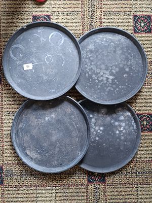 A Lot of Four Contemporary Dark Grey Serving Trays