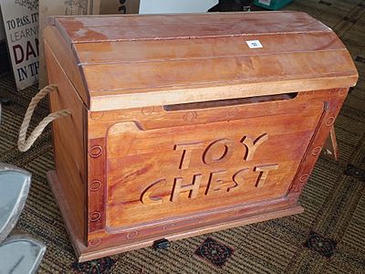 A Vintage Wooden Toy Chest