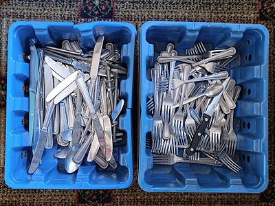 A Large Collection of Mixed Flatware, including Silverplate and Stainless Steel