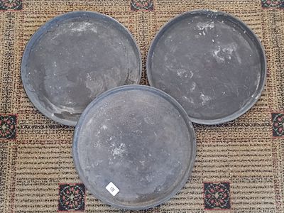 A Set of Three Vintage Serving Trays -Approx. 40 cm diameter