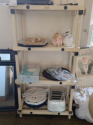 A Four-Tier Modular Frost Proof Storage Shelving Unit