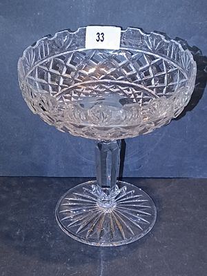 A Luxury Full Lead Hand-Cut Tyrone Crystal Footed Compote