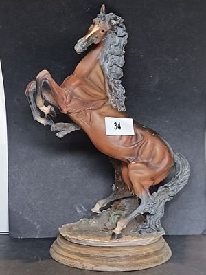 Giuseppe Armani Rearing Horse Figurine -Approx. 35 cm