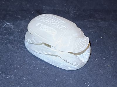 Hand-Carved Egyptian Style Stone Scarab Beetle