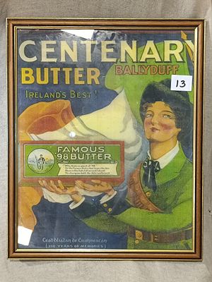Centenary Butter Ballyduff Original Vintage Advertising Poster