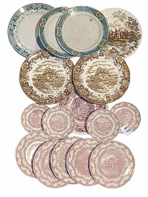 A Collection of Vintage Ceramic Plates, including Mason's Patent Ironstone 'Vista' and Salem 