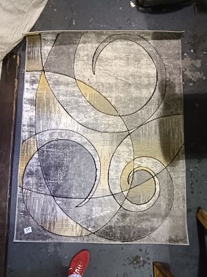 A Modern Abstract 'Galaxy Carving' Rug - 120 x 180 cm