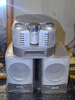 A Cotek Compact Stereo Mini-System with Two Satellite Speakers
