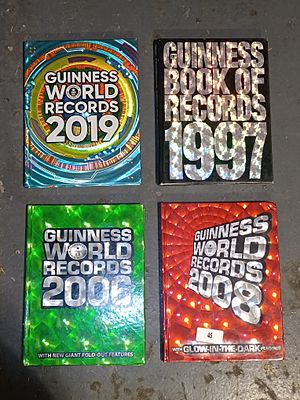 A Group of Four Guinness World Records Hardcover Annuals, 1997-2019