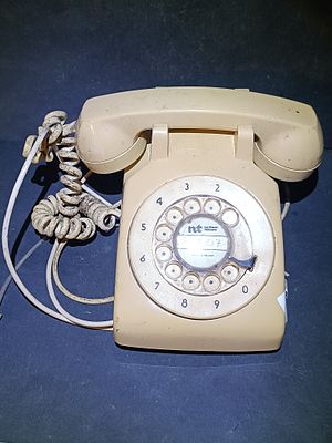A Vintage Rotary Dial Desk Telephone