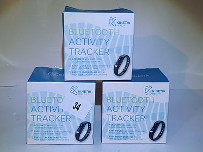 Three KINETIK HEALTH Bluetooth Activity Trackers, New in Box
