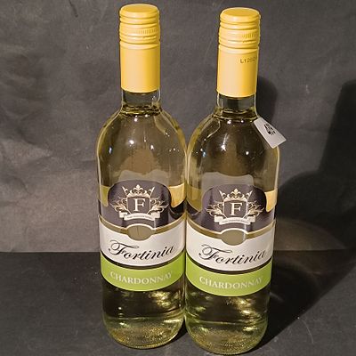 A Pair of Fortinia Chardonnay 0.75L White Wine Bottles