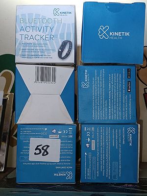 A Collection of Kinetik Health AT100 Bluetooth Activity Trackers