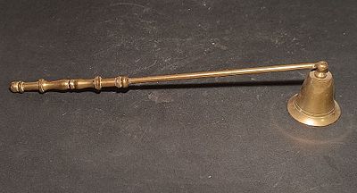 Vintage Brass Swivel Bell Shaped Candle Snuffer