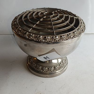 Ianthe Silver Plated Footed Rose Bowl