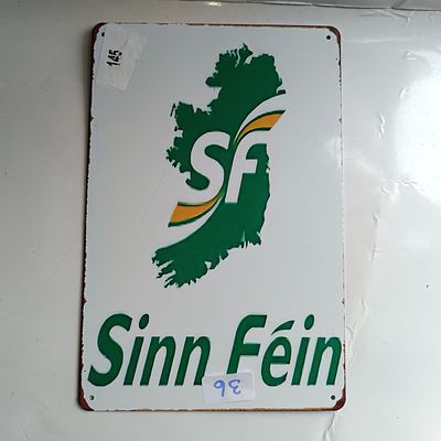 Sinn Fein Political Metal Sign