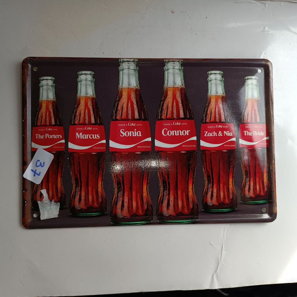 Coca-Cola Share a Coke Campaign Metal Advertising Sign